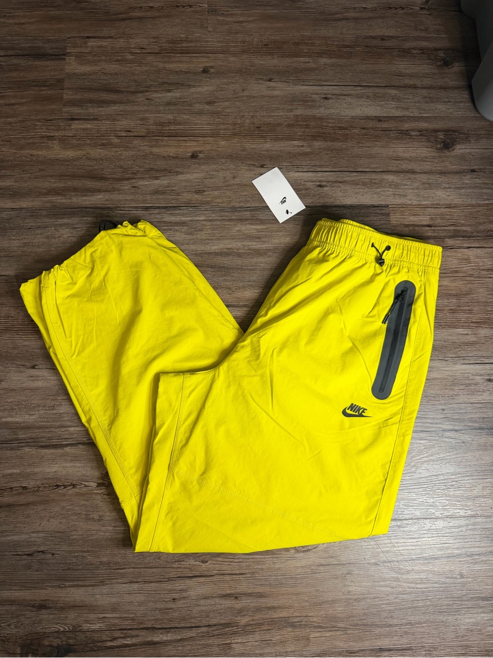 Nike Tech Woven Oversized Pants Stacked Length Bright Citron $120 NWT Men's Sz L